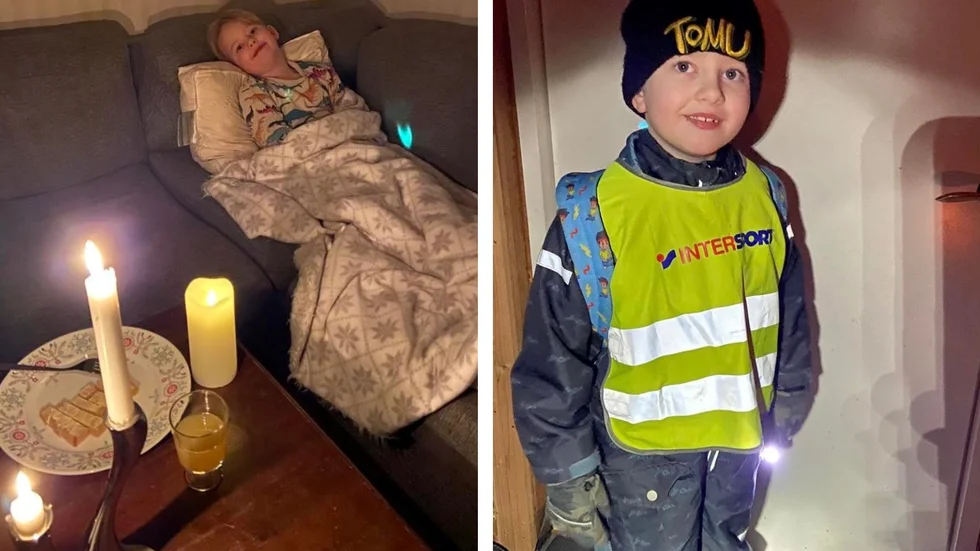 Hemma hos familjen Alveling i Önhult ställde strömavbrottet inte till några problem. Det blev frukost i stearinljusens sken och när Gustav skulle gå till skolbussen blev det med reflexväst och ficklampa, eftersom gatljuset vid hållplatsen inte lös.