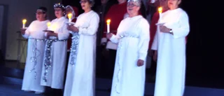 Luciatåg när Norsjö PRO hade julfest