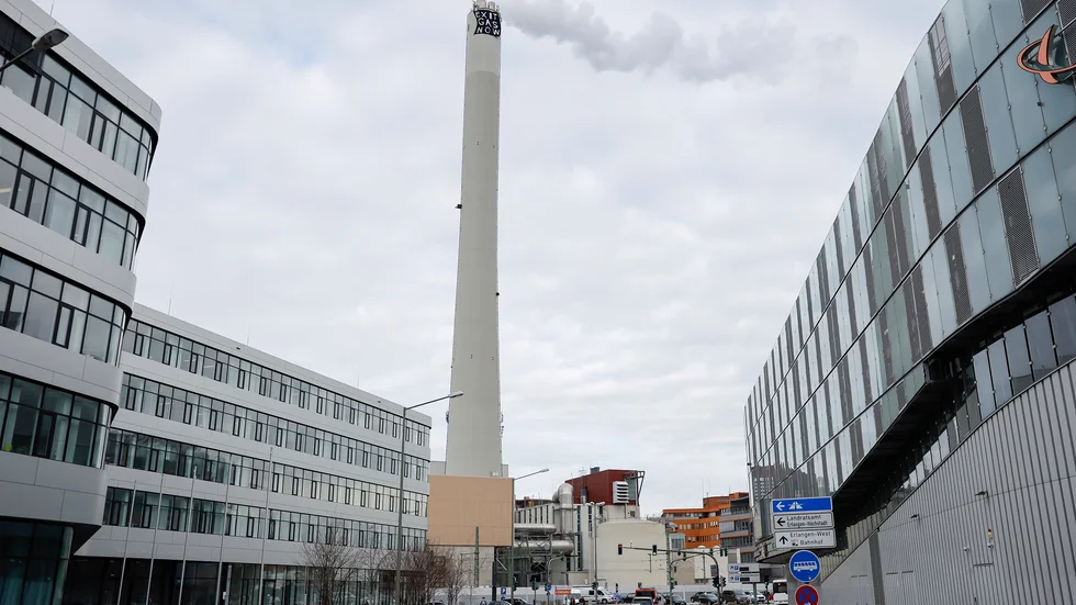 Ett fossilgaskraftverk i Erlangen i Tyskland. Arkivfoto.