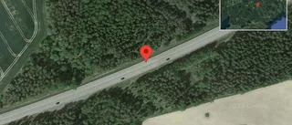 Stopp på väg 55 på grund av trafikolycka med en personbil