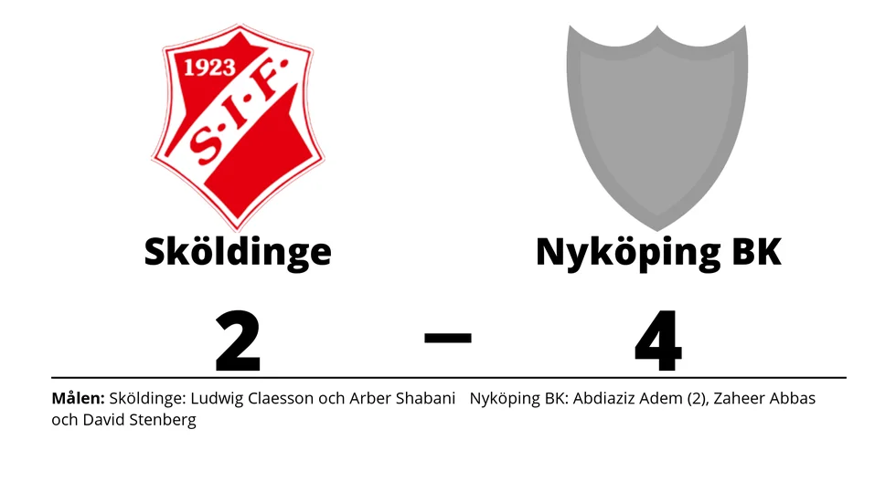 Sköldinge IF förlorade mot Nyköpings BK