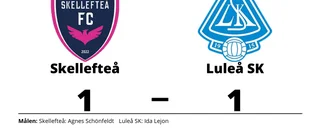 Oavgjort för Luleå SK mot Skellefteå på bortaplan