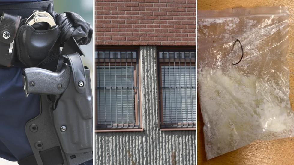 Den gripne Skelleftebon hade gömt narkotikan mellan skinkorna, det visade sig vid visitationen i polisarresten.