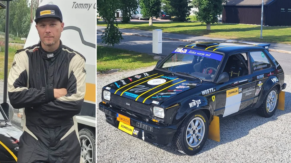Sexfaldige guldmedaljören i isracing, Tommy Carlström, siktar mot stjärnorna när han ställer upp i rally-SM med sin Toyota Starlet.
