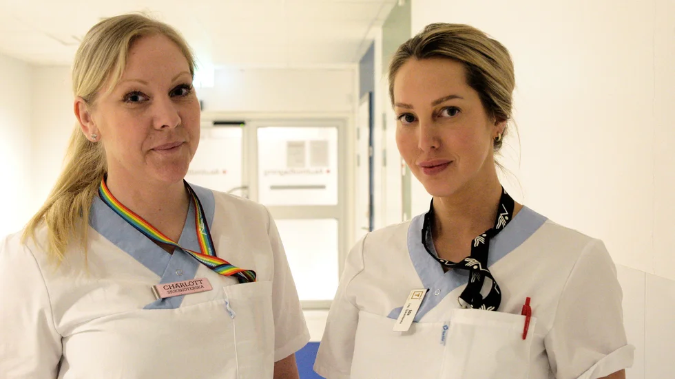 Charlott Hancke och Ida Hallberg har jobbat som bemanningssjuksköterskor på akutmottagningen på Gällivare sjukhus sedan november. 