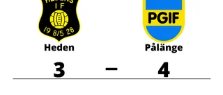 Pålänge vann borta mot Heden