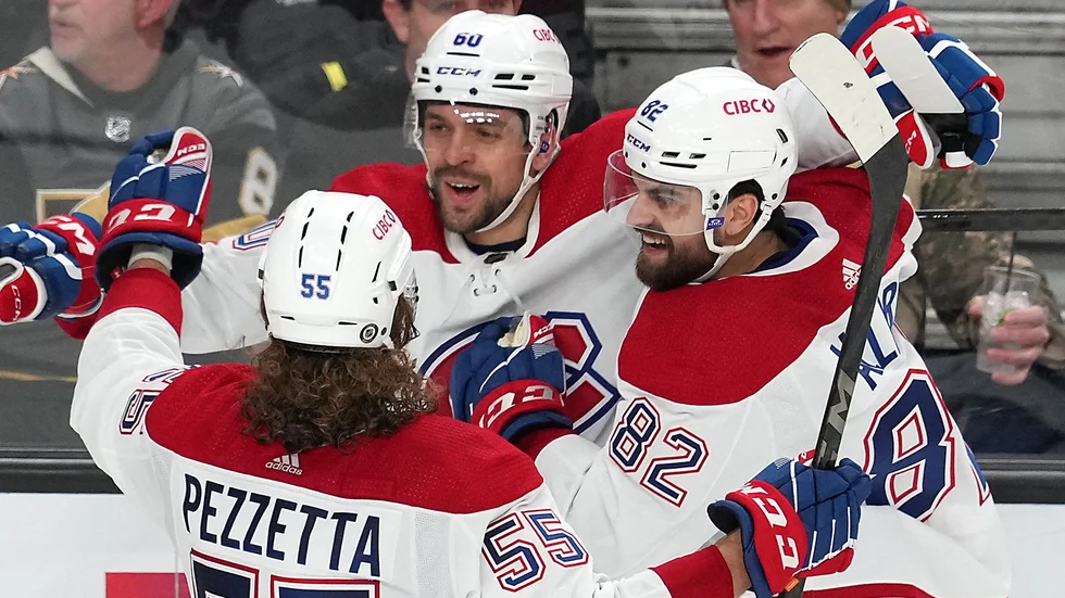 Frédéric Allard, längst till höger, gjorde tre NHL-matcher för Montreal Canadiens den gångna säsongen. Luleås nyförvärv tror att han kommer till Norrbotten i början av augusti.
