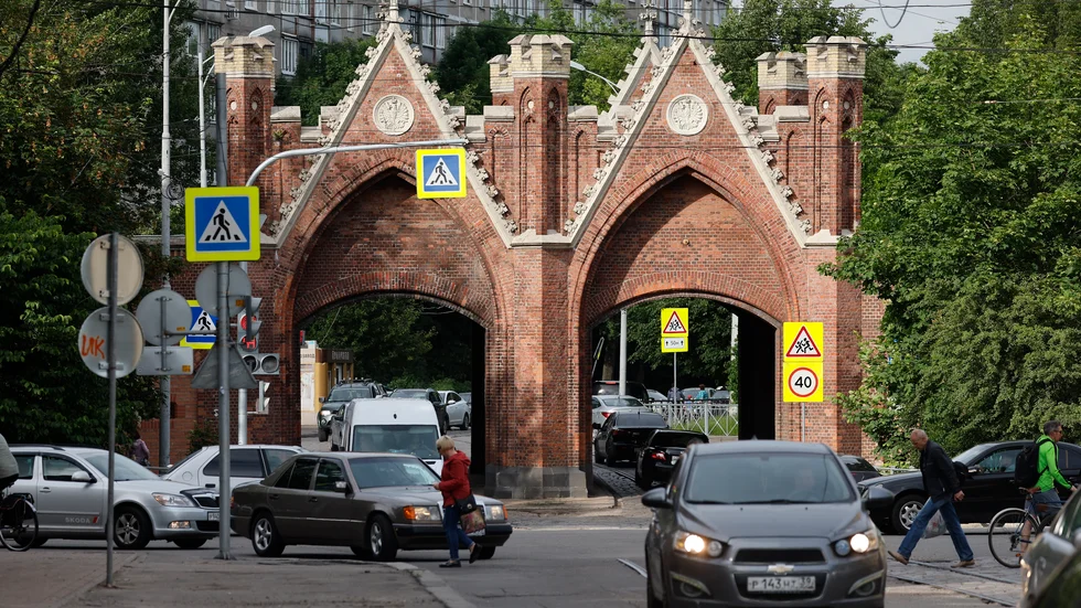 En gata i Kaliningrad, eller Krolewiec, som staden nu ska heta på polska. Arkivbild.