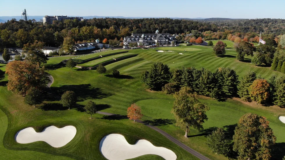 Trump National Golf Club i Briarcliff Manor i delstaten New York. Arkivbild.