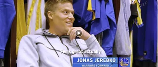 Kolla klippet: Jerebkos första dag med NBA-mästarna