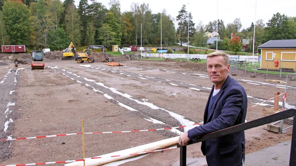 Förstärkning. Jimmy Bexell vid området som visade sig vara oväntat instabilt.