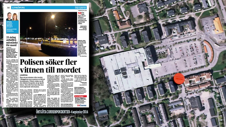 Polisens arbetskarta över Skäggetorp