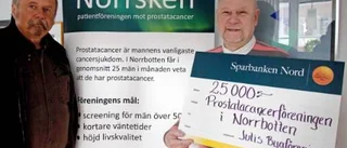 Jutis överlämnade 25 000 kronor