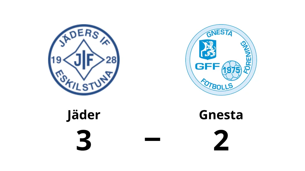 Jäders IF vann mot Gnesta FF