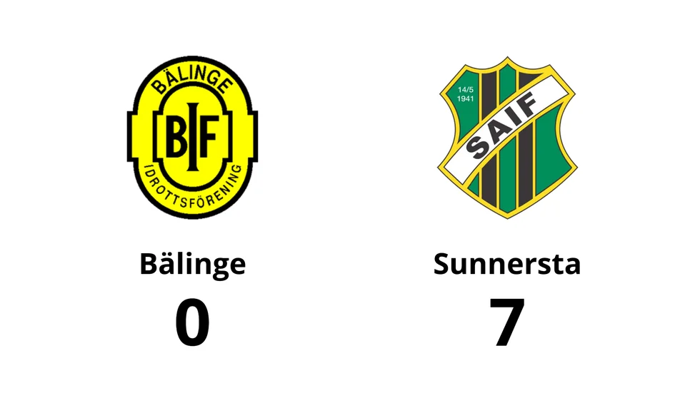 Bälinge IF förlorade mot Sunnersta AIF