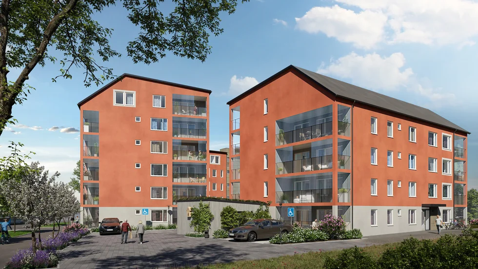 Bonum Brf Korkeken i Ekholmen kommer att bestå av två huskroppar med sammanlagt 58 bostadsrätter.