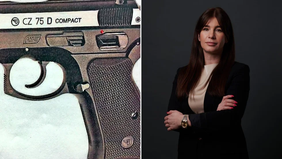 Emelie Kjell berättar att hennes klient är både lättad och missnöjd efter den färska domen i Eskilstuna tingsrätt. Strängnäsbon frikändes från att ha skjutit mot människor, däribland barn, med en kolsyrepistol (vapnet på bilden är hämtat från ett rättsfall i norra Sverige).