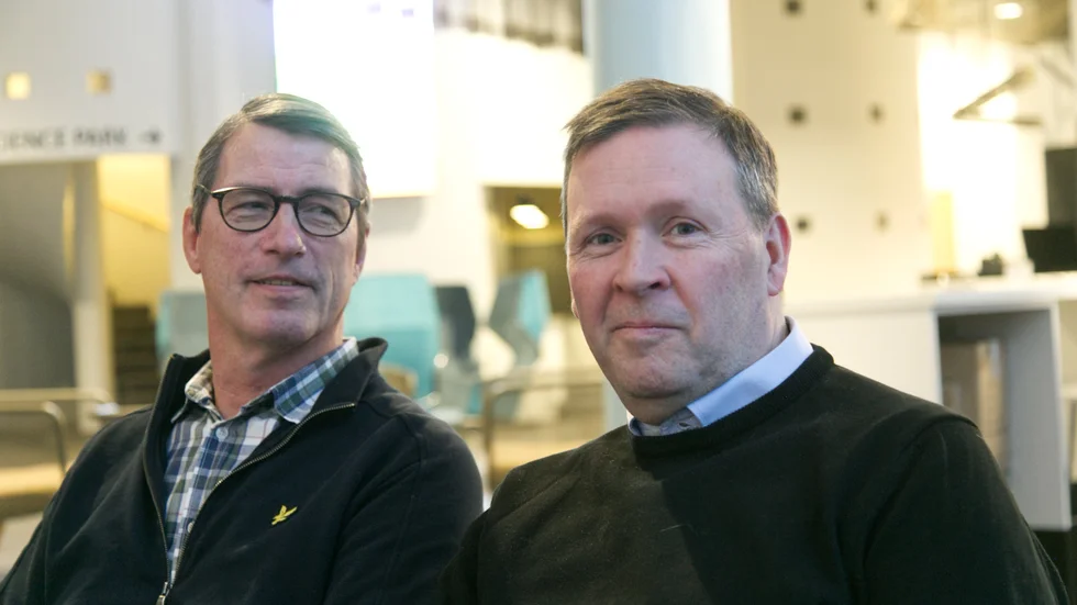 Ulf Westerberg, Piteå Science Park, och Ulf Fjällström, Piteå kommun, sitter med i en arbetsgrupp som ska skapa förutsättningar för etableringar på Haraholmen industripark.