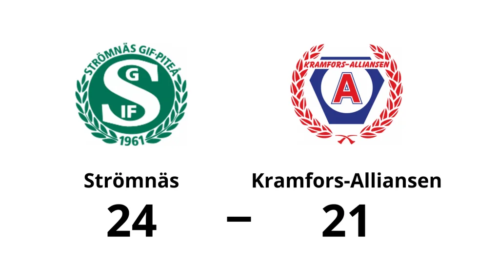Strömnäs GIF vann mot Kramfors-Alliansen