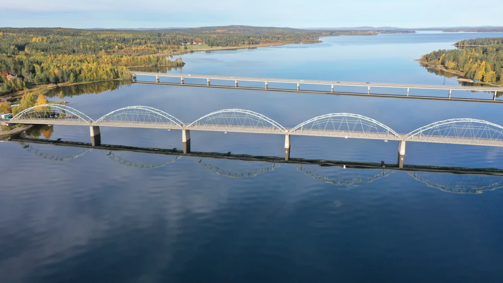 Här skulle Norrbotniabanan kunna gå över Luleälven.
