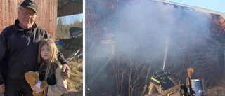 Brand i 1800-talslada utanför Uppsala: "Skulle ändå rivas"