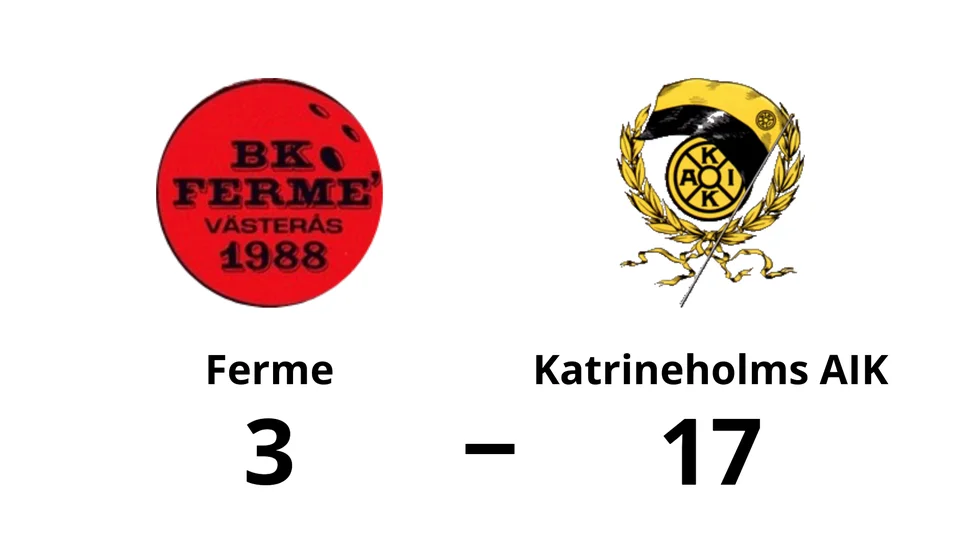 BK Ferme förlorade mot Katrineholms AIK