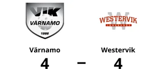 En poäng för Westervik borta mot Värnamo