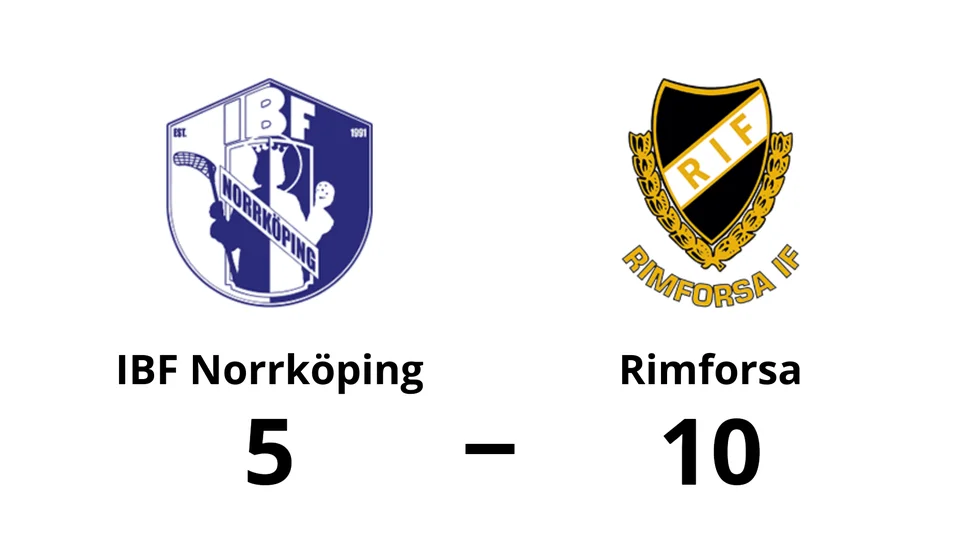 IBF Norrköping förlorade mot Rimforsa