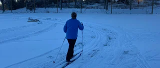 Snön hann knappt lägga sig innan skidspåren drogs
