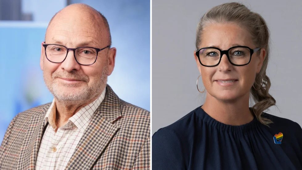 Jan Svensson (L), ledamot i grundskolenämnden, och Camilla Cederlöf (L), gruppledare för Liberalerna i Eskilstuna.
