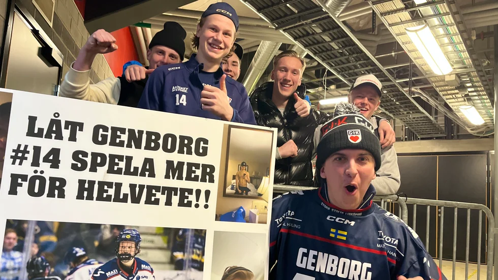 Genborg om kompisarnas skylt: "Det var bara kul att se såklart. Kul att de är här."