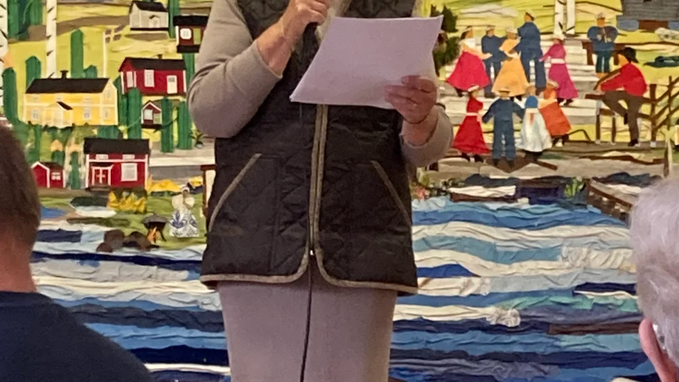 Barbro Larsson tog medlemmarna med på en resa i Agda Rössels fotspår.