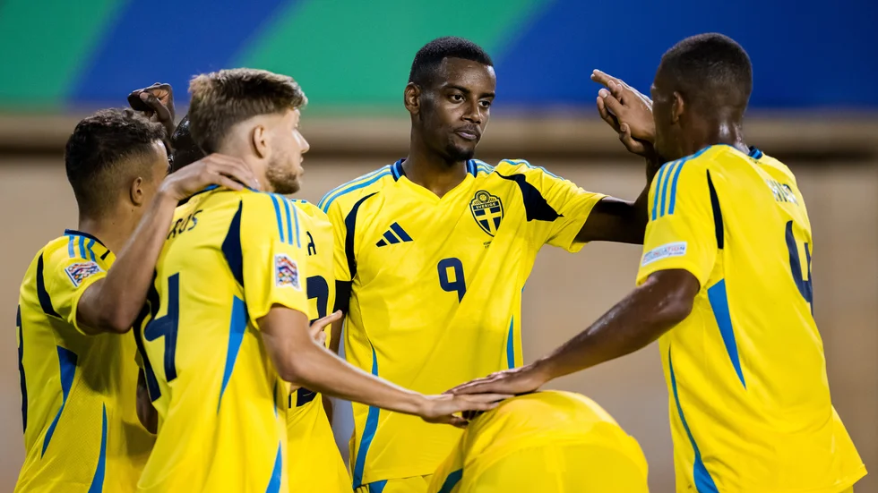 Alexander Isak satte dit 1-0-målet mot Azerbajdzjan.