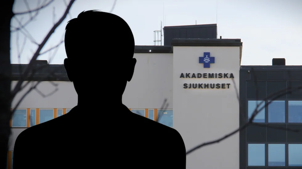 Mannen som är i 25-årsåldern misstänks ha begått två våldtäkter på Akademiska sjukhuset.