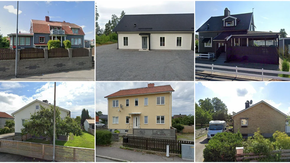 Sankta Gertruds Väg 63, Kuskvägen 6B, Svangatan 5, Lärkgatan 17, Johannesdalsgatan 12 och Tomtegatan 9