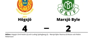 Högsjö slog Marsjö Byle på hemmaplan
