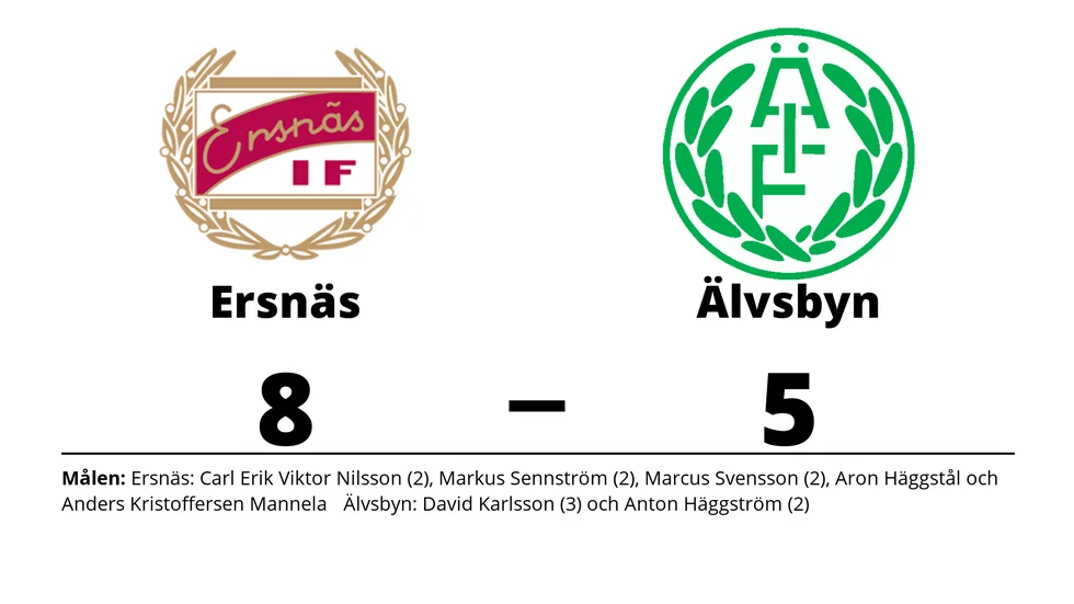 Ersnäs IF vann mot Älvsby IF
