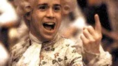 Tom Hulce skrattade in sig i biopublikens hjärtan med sin tolkning av Mozart i "Amadeus".
FOTO: SF