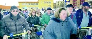 Ryslig röra när Lidl tog emot de första kunderna