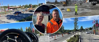 Håll ut, snart är det färdigbyggt vid Luleårondell