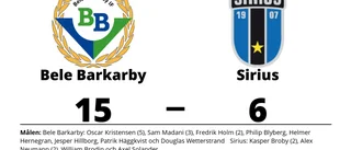 Storförlust när Sirius föll mot Bele Barkarby i Jakobsbergs Sporthall
