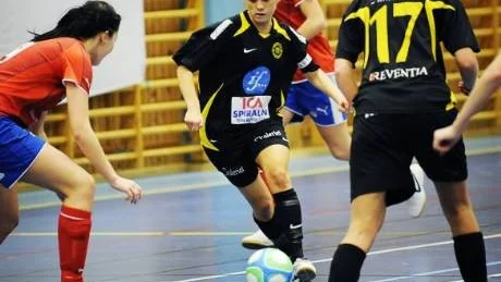 Smedby F17 hoppades på SM-finalplats i Falun, men spelade bort den mot Vimmerby.Foto: Ola Axman