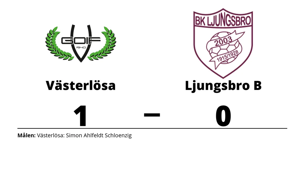 Västerlösa GoIF vann mot BK Ljungsbro B