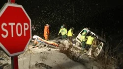 Den 44-åriga kvinnan hade en enorm tur som inte hamnade rakt framför tåget vid olyckan i natt. Foto: Wighsnews.