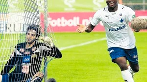 Stefan Thordarsons viljemål. Äntligen vände IFK Norrköping en match i superettan. Tonna-effekten? 
Foto: Robert Svensson