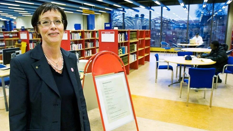 Bibliotekschef, Birgitta Hjerpe.