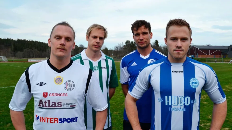 Kaptenerna. I mellersta femman ligger Robin Gustafssons FFK för tillfället sjua, Gustav Dominders Reijmyre tia, Marcus Abrahamssons Sonstorp trea och Rikard Anderssons Lotorp åtta.