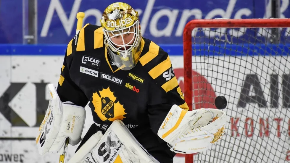 SKELLEFTEÅ 20180112 Skellefteås Gustaf Lindvall  före fredagens ishockeymatch i SHL mellan Skellefteå AIK och Örebro Hockey i Skellefteå Kraft Arena.
Foto: Erland Segerstedt / TT / kod 11344