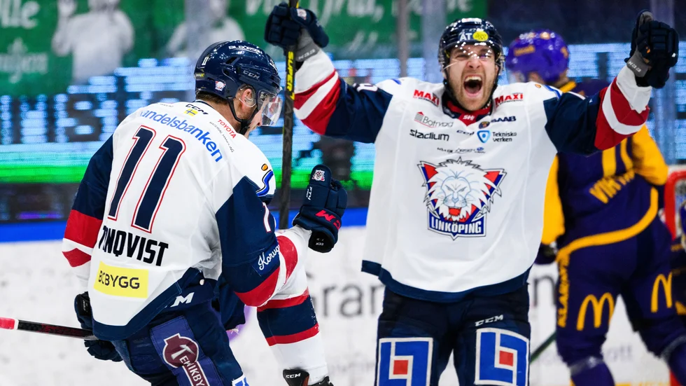 Linköpings Henrik Törnqvist jublar efter 3-3.