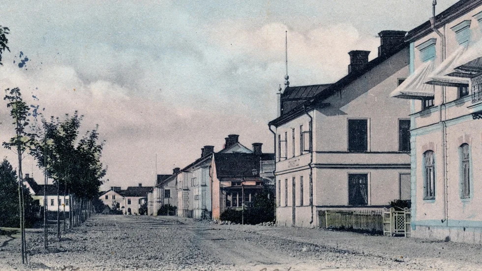 Vykort med Nygatan år 1907.